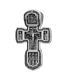 Распятие Христово. Святая Троица. Свт. Николай Чудотворец. Мч. Трифон. Три святителя. Икона Божией Матери «Толгская». Ангел Хранитель. Прп. Сергий Радонежский. Свт. Спиридон Тримифунский. Православный крест.